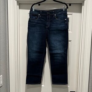 Silver Jeans Dark Blue Cropped Ankle Jeans